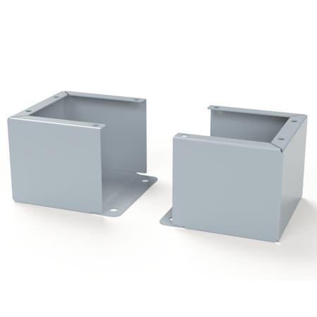 Saginaw Control & Engineering Floor Stand Kit, 6 in. H x 8 in. W x 7.87 in. L, Carbon Steel, 1 PR SCE-FK0608LG